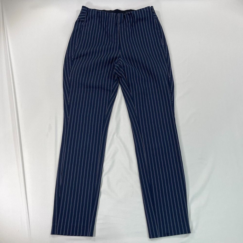 Rag & Bone Simone Pants Womens 4 Navy Blue White Striped Slim Fit Ankle Crop